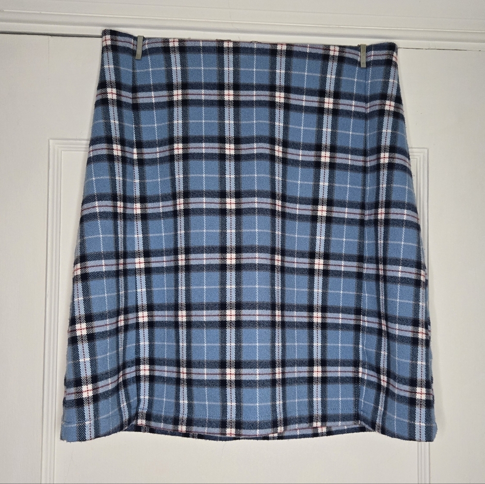 Pacsun John Galt Clothing Blue Plaid Mini Skirt - Women's 26 inch Waist